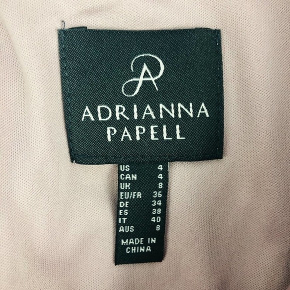 Adrianna Papell Sequin Lace Blush Pink Dress 4 - Picture 3 of 9